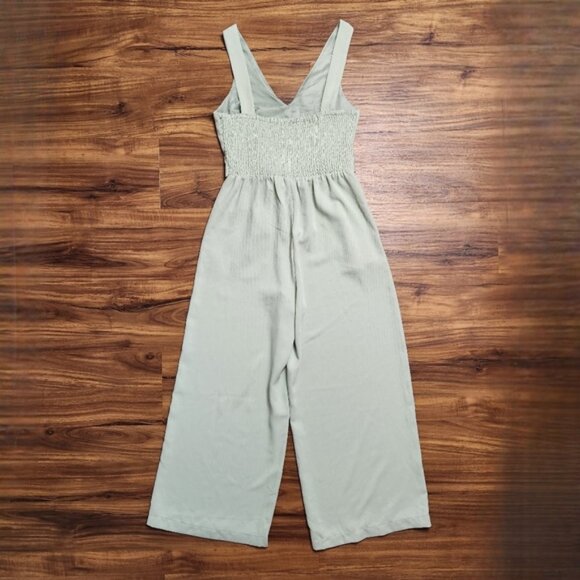 NWOT Shinestar Sage Tie Belt Jumpsuit Size Small - Picture 2 of 7